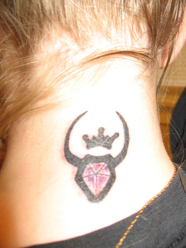 zodiac tat on neck tattoo