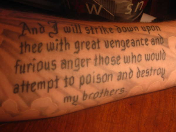 Ezekiel 25:17 tattoo