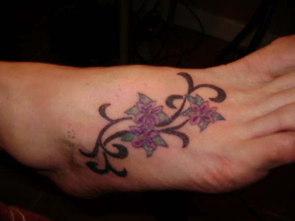 Foot Floral tattoo