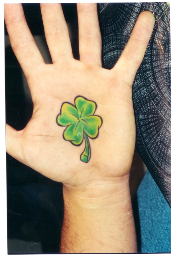 Luck in my hand tattoo
