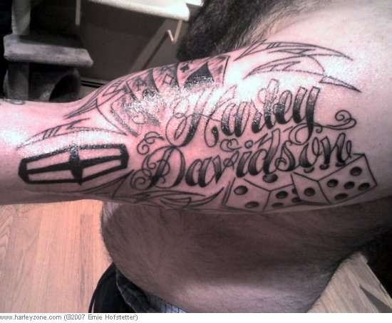Lincoln/Harley Davidson tattoo