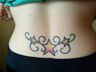 Back stars tattoo