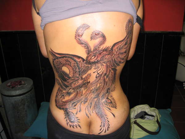 phoenix vs dragon tattoo