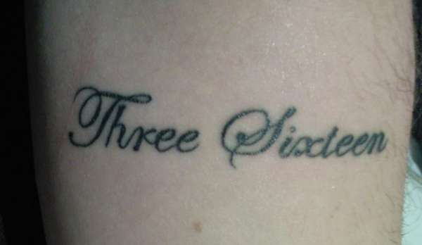 three sixteen tattoo