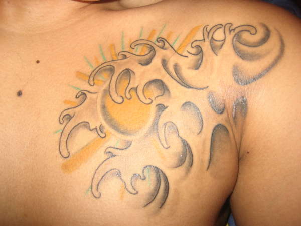 Upper left Chest/Shoulder tattoo