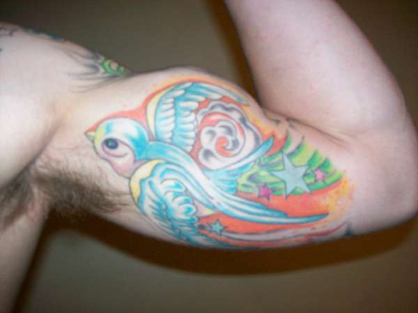 swallow under arm tattoo