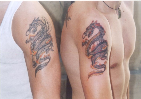 dragon twins tattoo