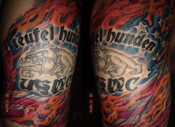 moto usmc tattoo