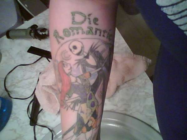 jack and sally color tattoo