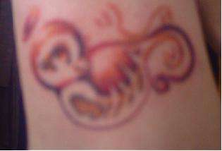 Baby Bird with Halo tattoo