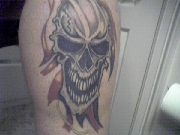 Bad ass Skull Head!!! tattoo