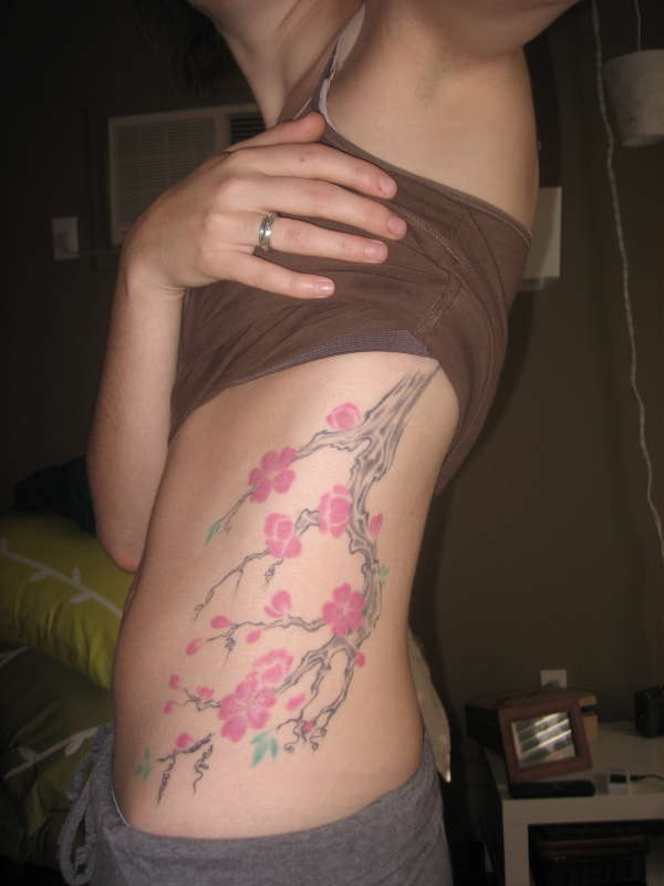 Cherry Blossoms.....colors touched up tattoo