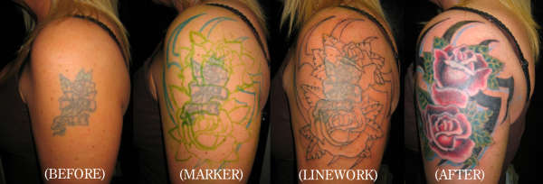COVER UP ROSE tattoo