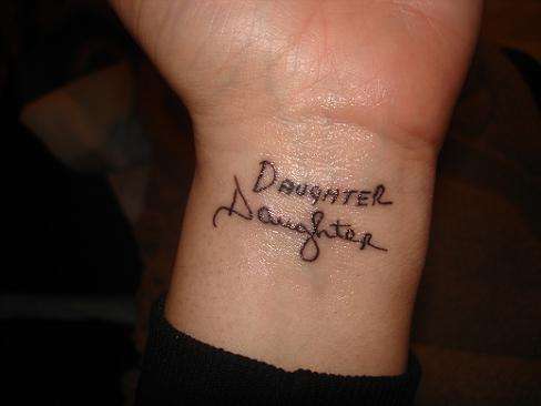 Parents leave their mark.. tattoo
