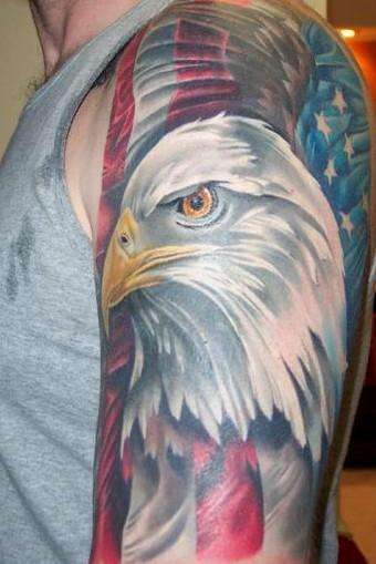 Eagle and Flag II tattoo