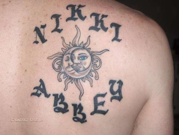 Sun/moon tattoo