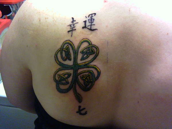 celtic shamrock lucky 7 tattoo