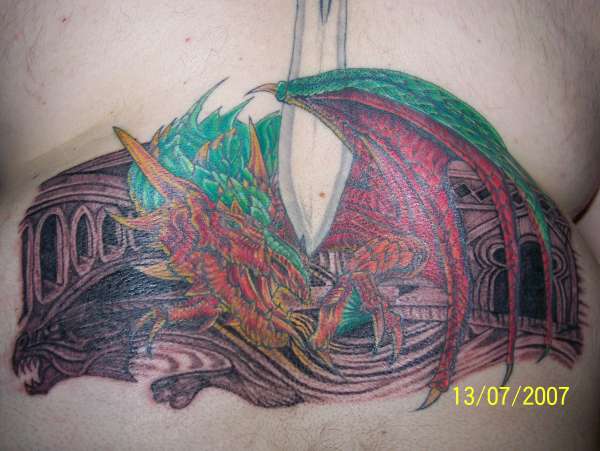 dragon finished tattoo