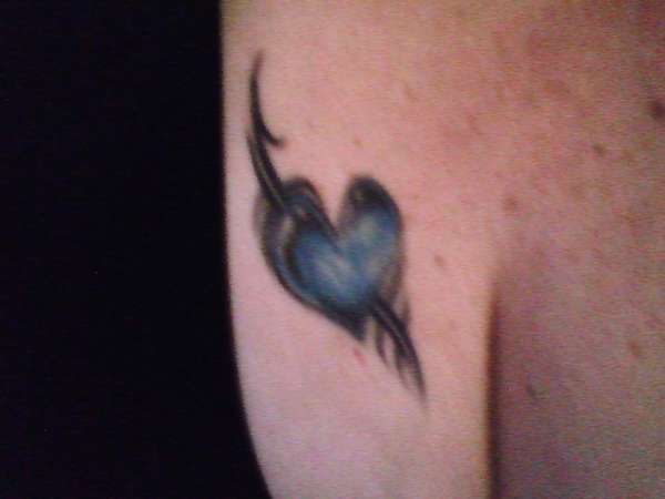 Blue Heart tattoo