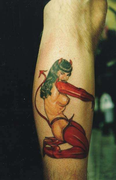Devil Betty Page tattoo
