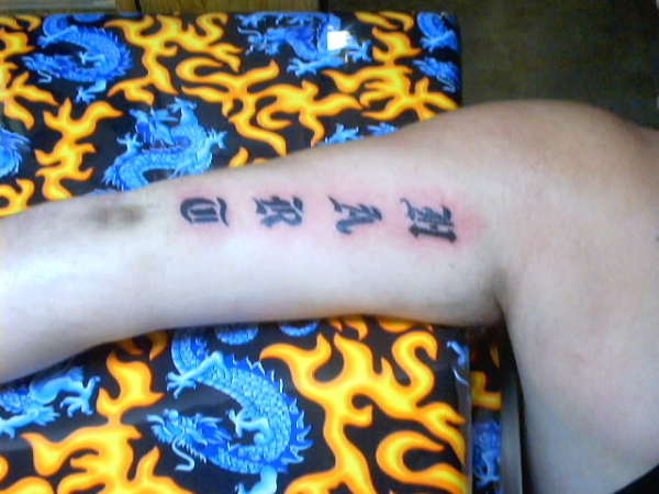 Old english tattoo