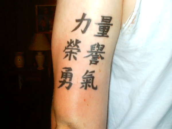 kanji-strength-honor-courage tattoo