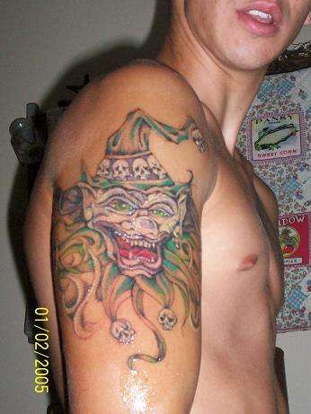 evil clown tattoo