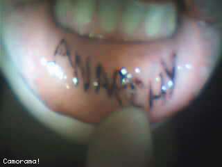 my lip tattoo