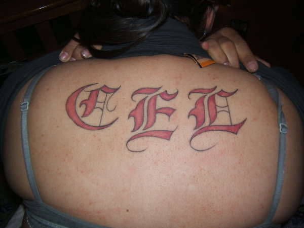 Initials tattoo