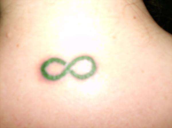Green Infinity Symbol tattoo