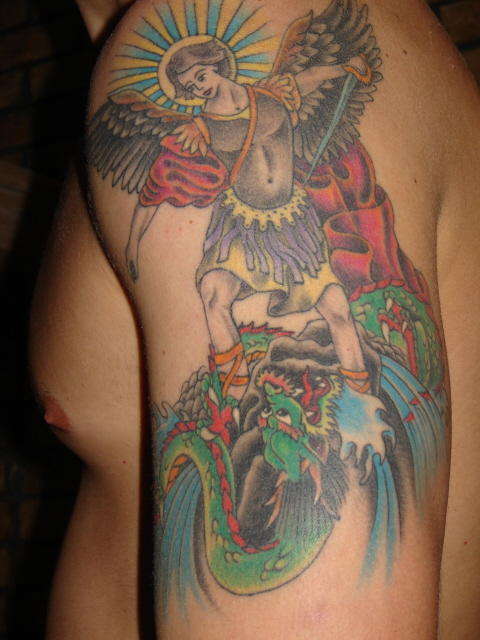 REv. 12.7 Michael and the Dragon tattoo