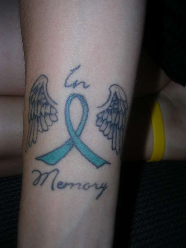 Ovarian Cancer memorial tat tattoo