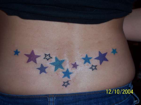 lower back stars tattoo