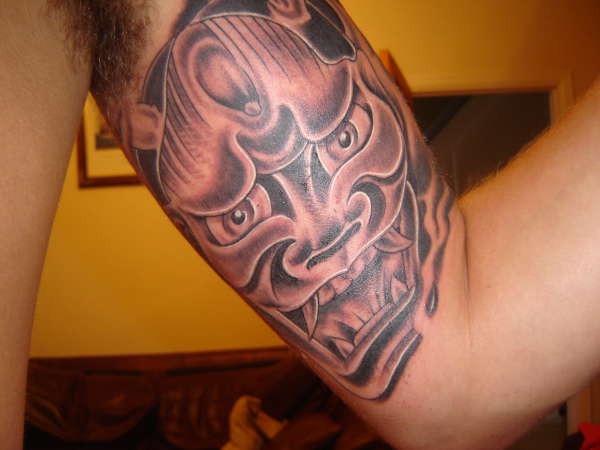 japneese devil face tattoo