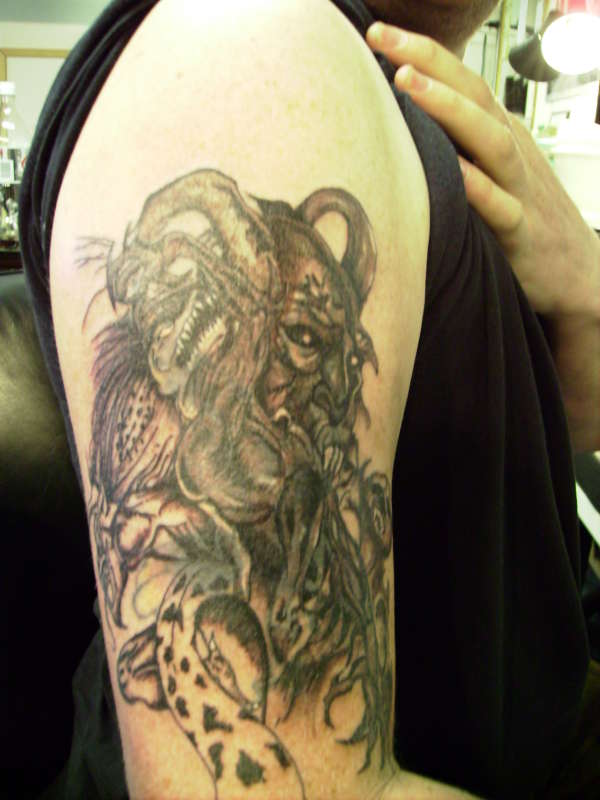Eagle cover up - stage 2 tattoo