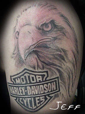 Harley Eagle tattoo