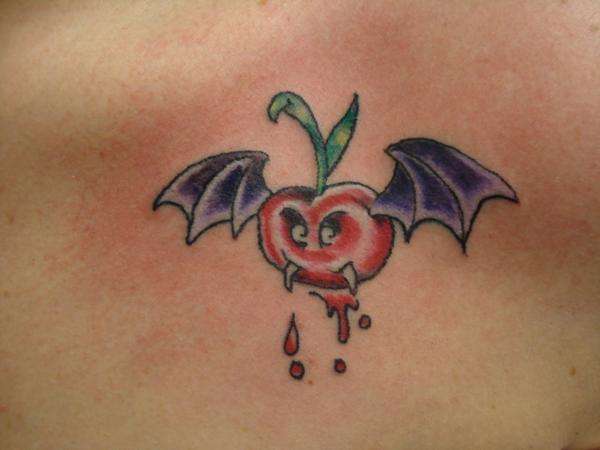 Vampire Bat Cherry tattoo