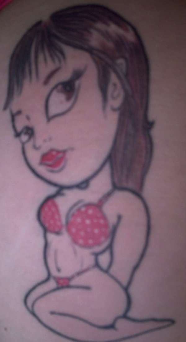 Pin-Up Cartoon Of ME! tattoo