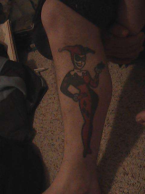 Husband's Harley Quinn tattoo