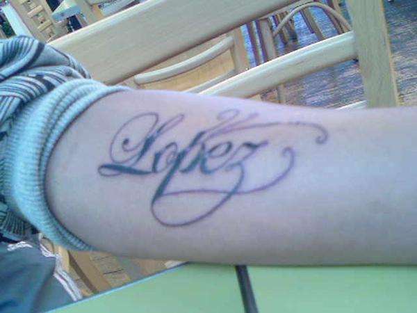 last name tattoo
