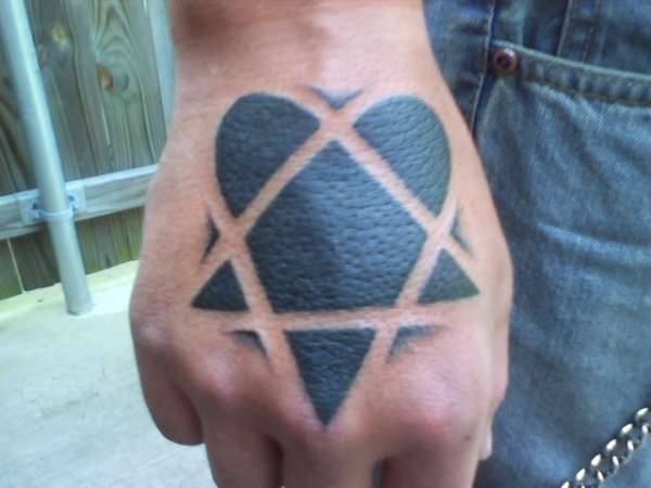 Heartagram tattoo