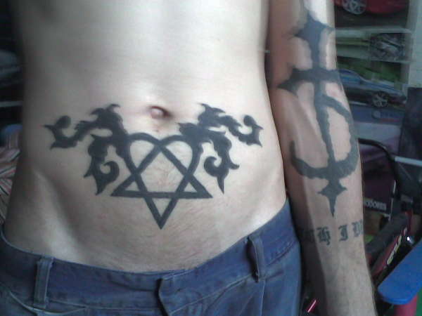 my devildriver and heartagram tattoo.
