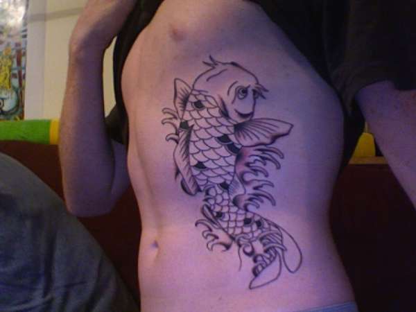1st SESSION RIB KOI tattoo