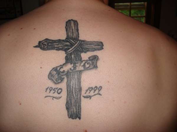 Upper Back Tatto, for my dad. tattoo