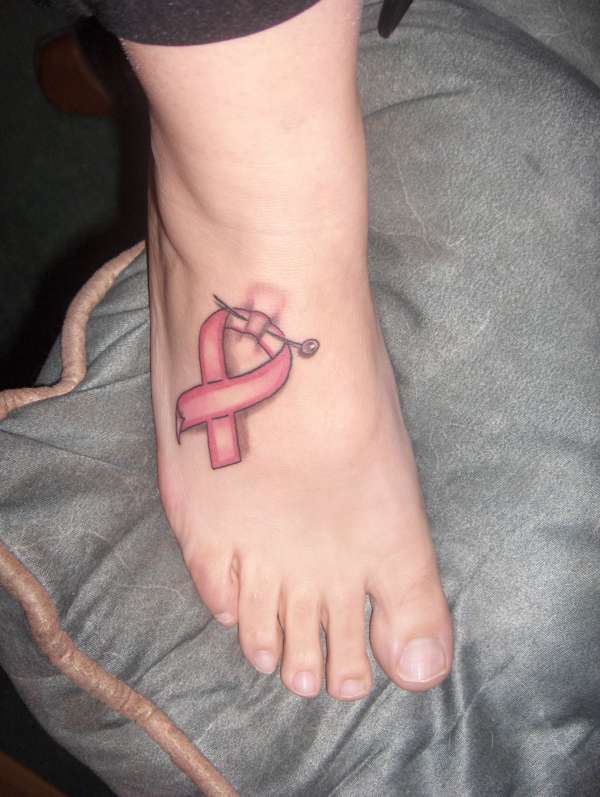breast cancer ribbon pic#2 tattoo