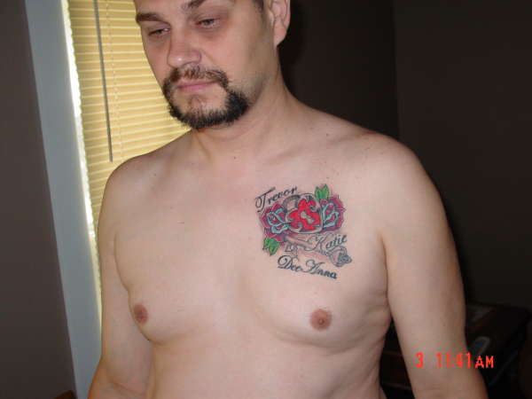 heart lock and roses tattoo