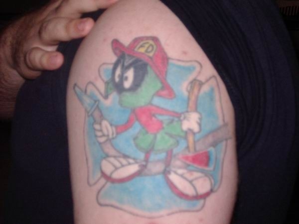 Marvin the Firefighter tattoo