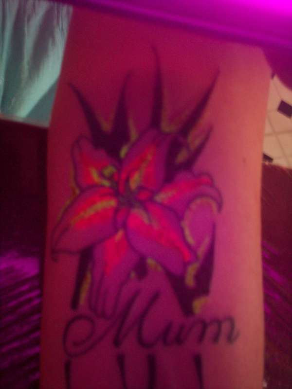 UV lily tattoo