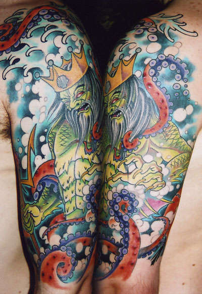poseidon/octopus tattoo