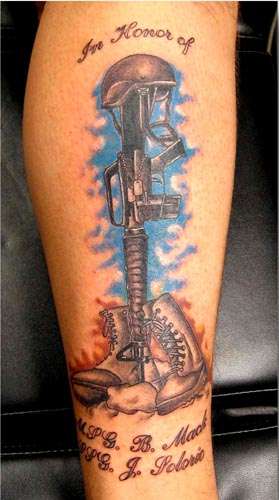 soldiers cross tattoo